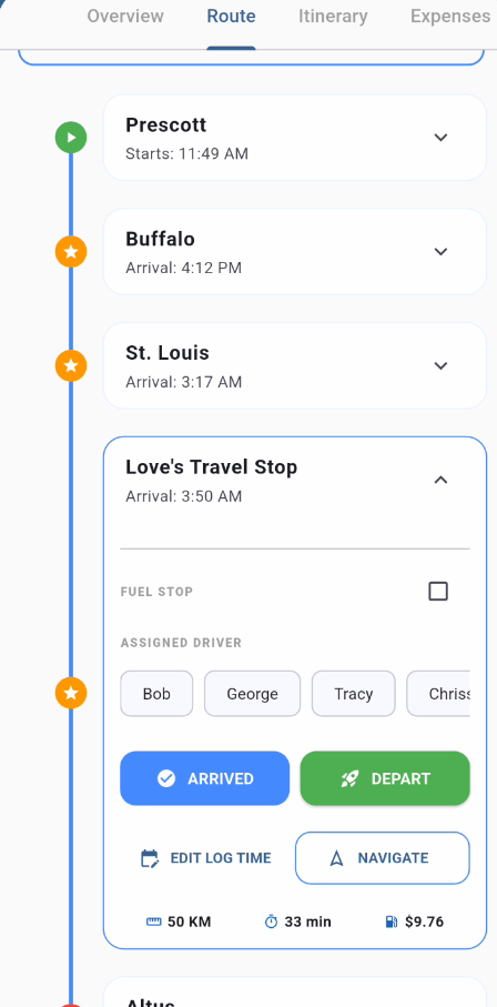 Final Dynamic Route Overview