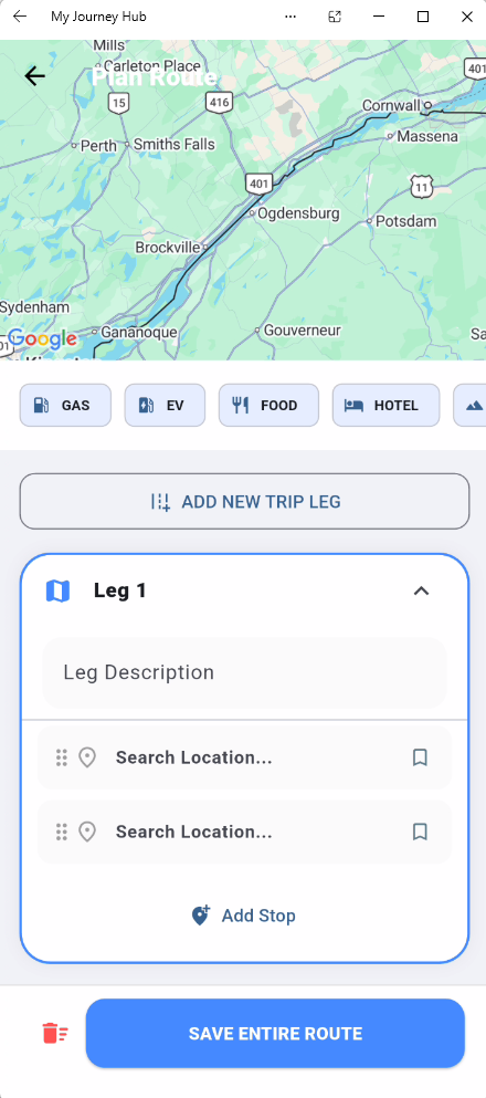 Multi-stop Interface