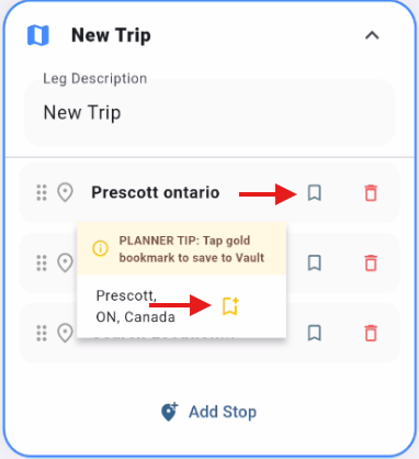 Gold Bookmark Location